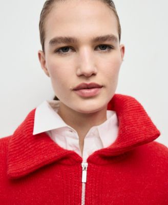 Women's Shirt Collar Cardigan