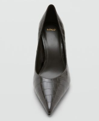 Women's Croc-Effect Heeled Shoes