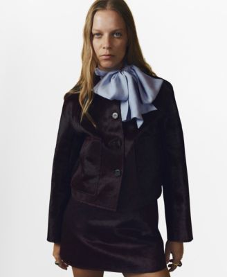 Women's Fur Leather Mini Skirt