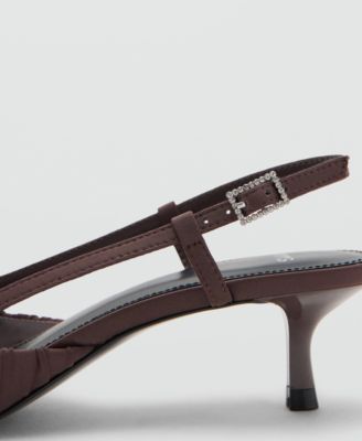 Women's Ruched Kitten-Heel Shoes