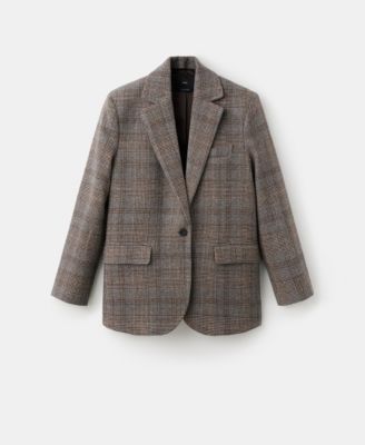 Women's Wool Check Blazer