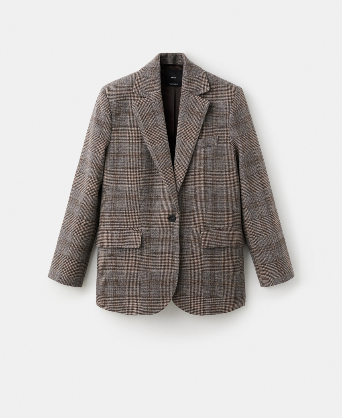 Mango Women's Wool Check Blazer