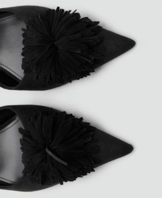 Women's Kitten-Heel Pom-Pom Shoes