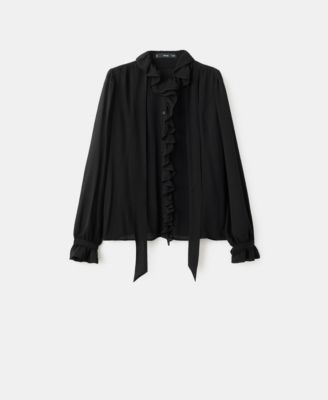 Women's Ruffled Scarf Blouse