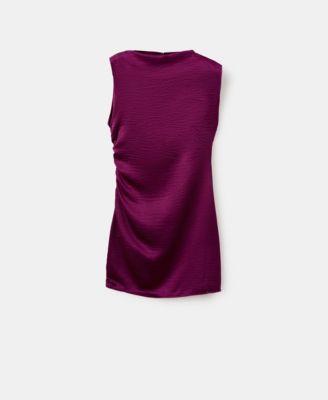 Women's Creased Effect Satin Dress