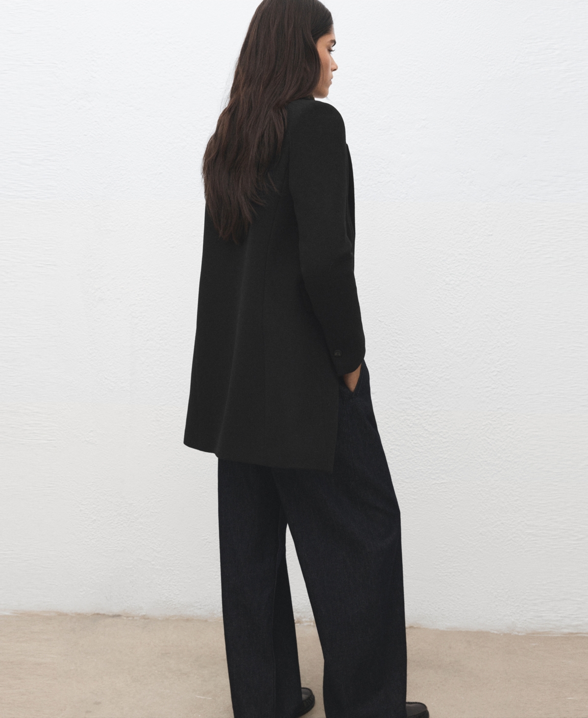 Mango Women's Double-Breasted Wool Blend Coat