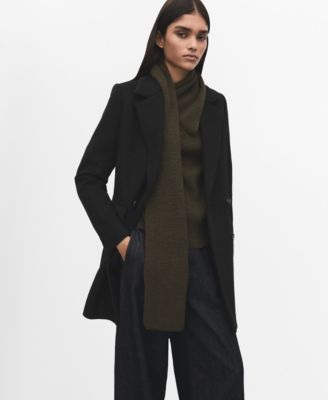 Women's Double-Breasted Wool Blend Coat