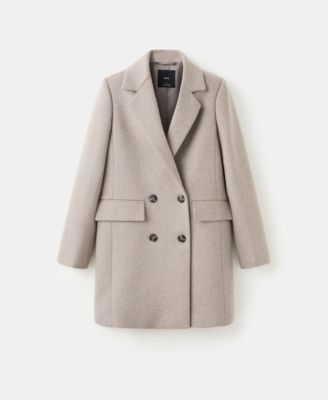 MANGO - Women's Double-Breasted Wool Coat