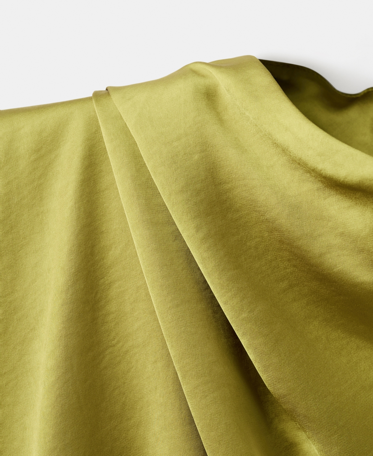 Mango Women's Draped Neck Satin Blouse