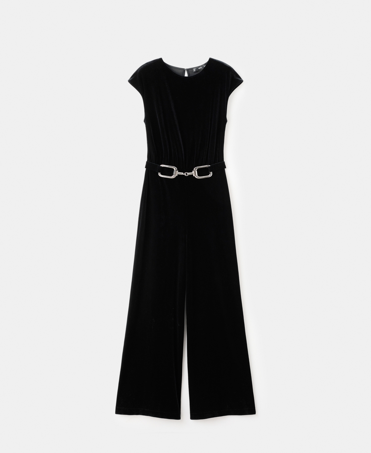 Mango Women's Velvet Belt Jumpsuit