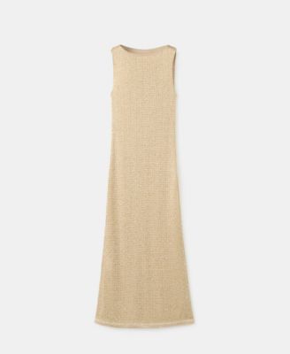 MANGO - Women's Sequin Detail Knitted Dress
