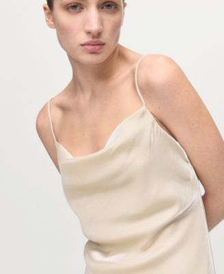 Women's Low-Cut Neckline Satin Dress