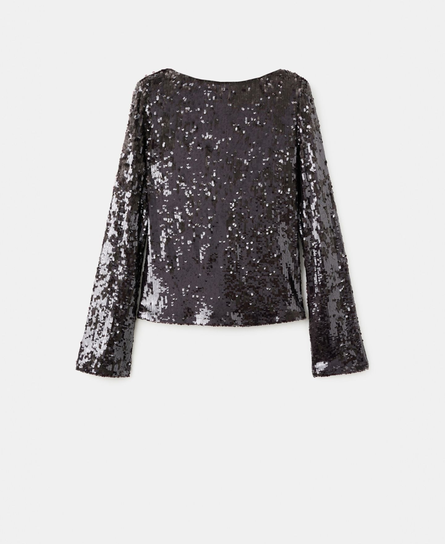 Женский топ Mango Bell-Sleeved Sequins, цвет: Коричневый — фото 6