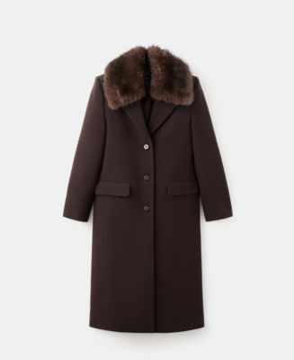 Tie.Me grace fur collar wool coat ブラウン Tie.Me grace fur collar wool coat ブラウン 新色黒追加発売】grace
