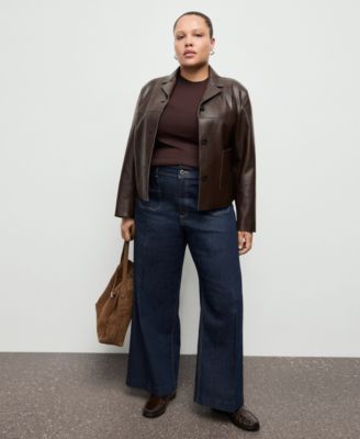 Women's Pockets Wide-Leg Jeans