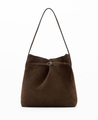 MANGO - Women's Suede Bucket Bag