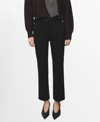 MANGO - Women's Straight-Cut Crop Pants