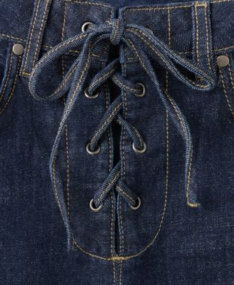 Women's Drawstrings Flared Jeans