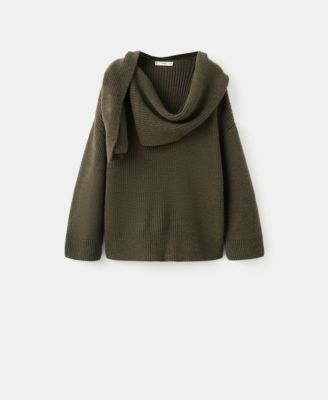 Women's Knitted Scarf Sweater