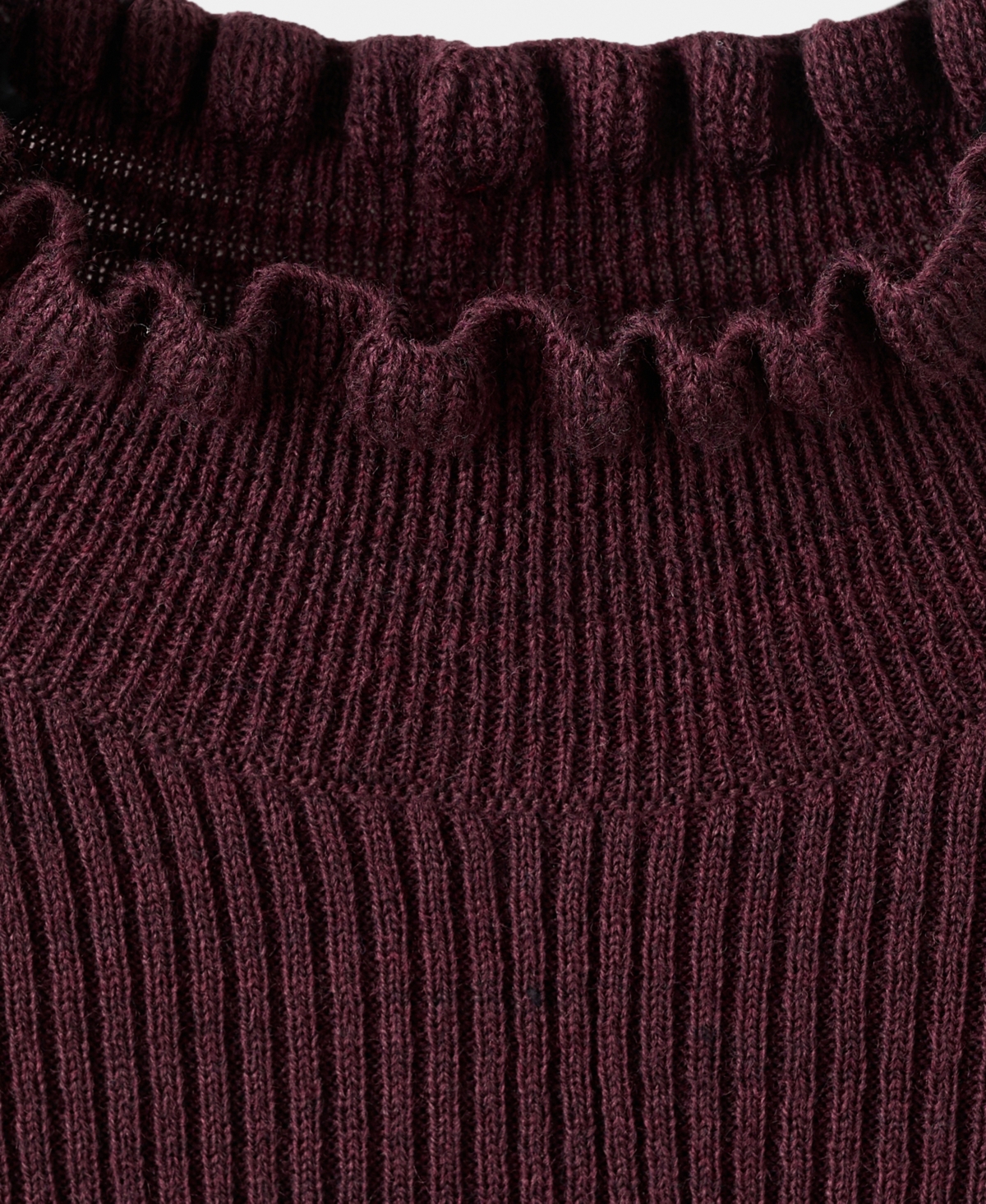 Mango Women's Scalloped Edges Ribbed Sweater