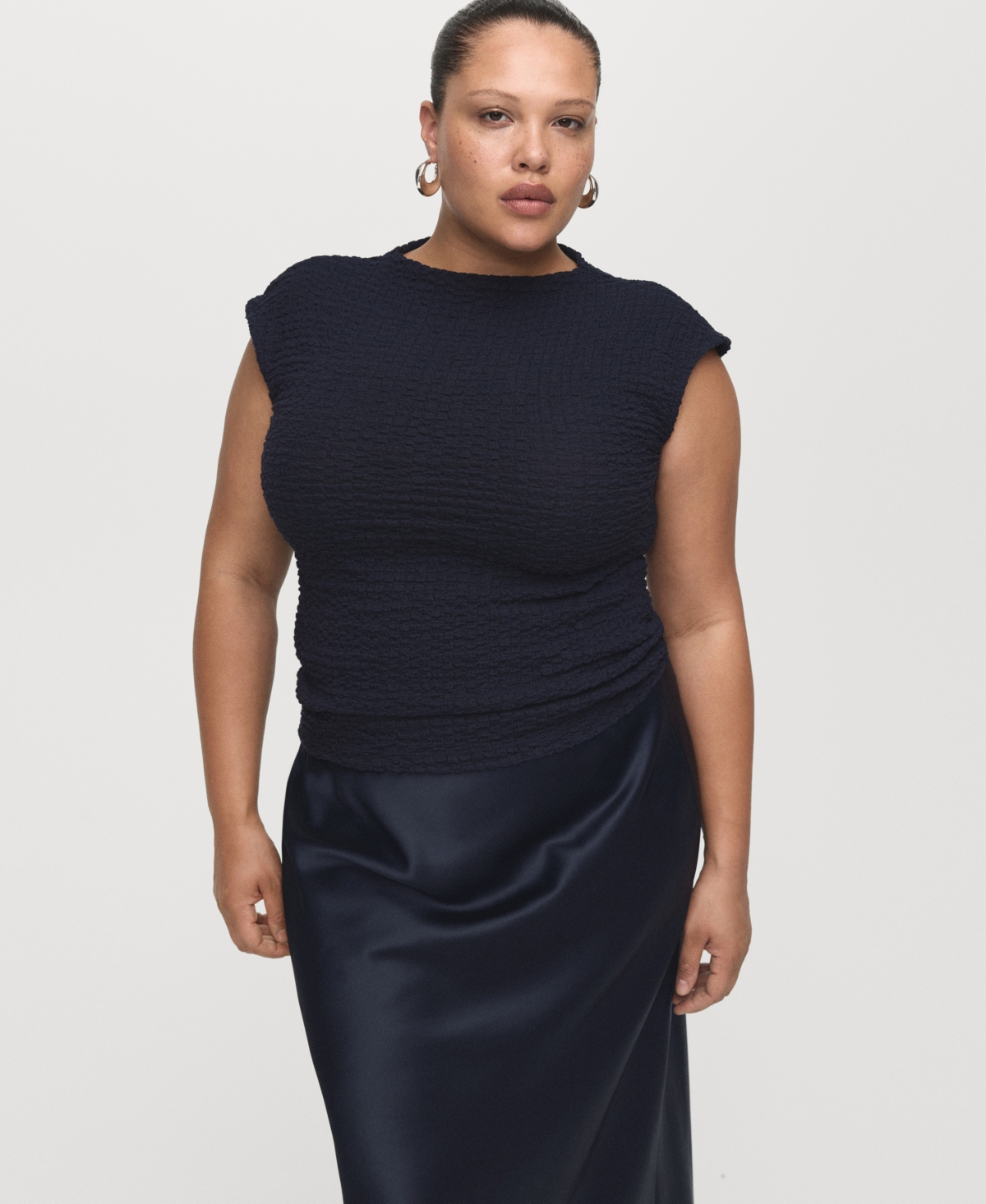 Mango Women's Satin Long Skirt