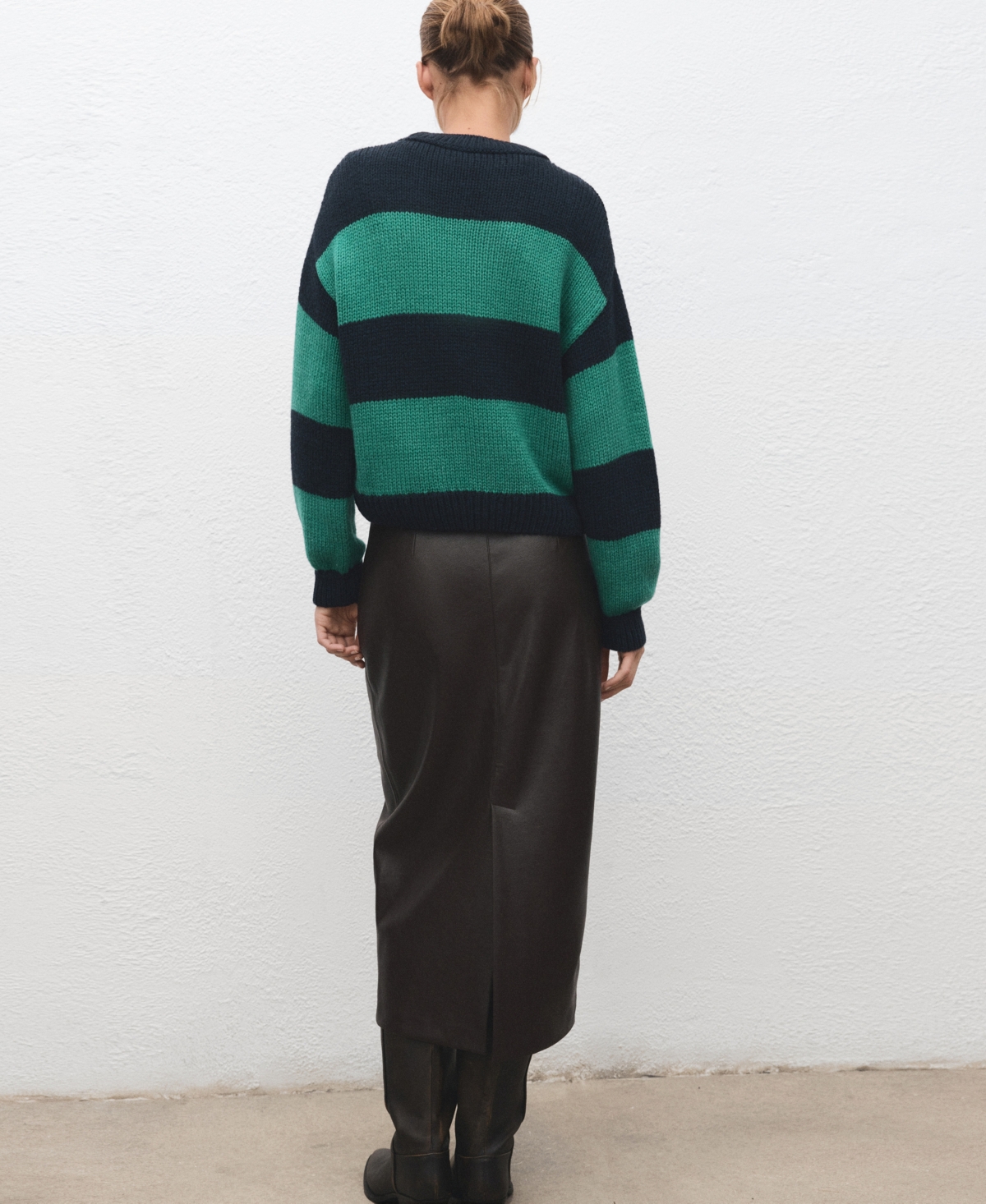 Mango Women's Knit Striped Sweater