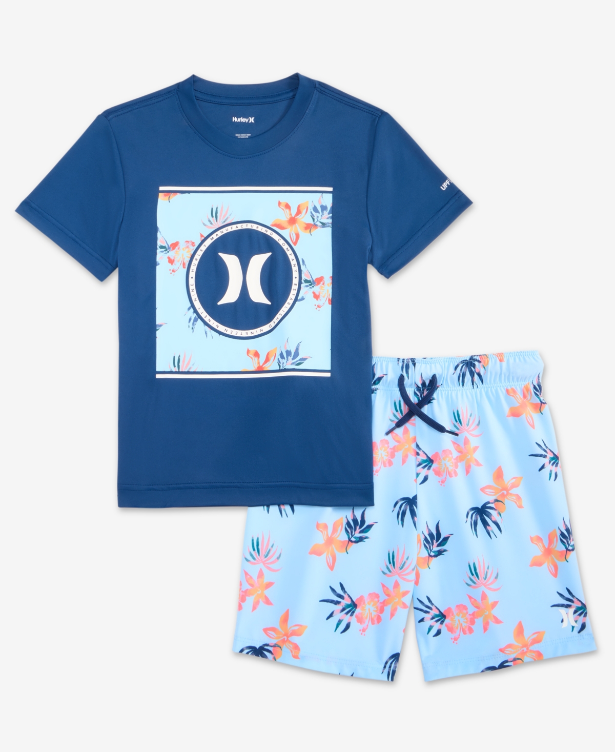 Hurley Toddler Boys' 2T-5T Tropical Floral 2-Piece Swim Set