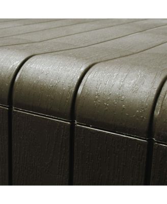 Outdoor Backyard Patio Storage Deck Box, 71 Gallon, Brown