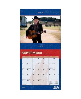 Willie Nelson OFFICIAL 2026 12 x 24 Inch (Hanging) Monthly Square Wall Calendar Plastic-Free