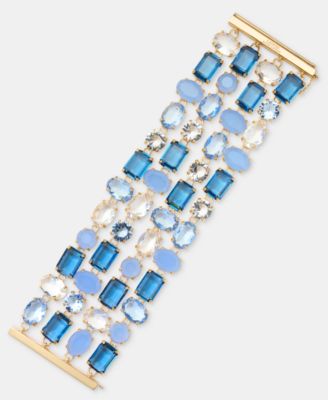 Multi-Stone 3-Row Flex Bracelet