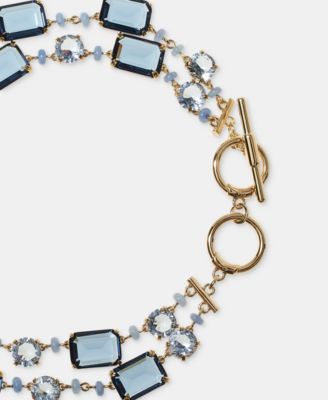 Gold-Tone Glass Stone 16" Layered Necklace