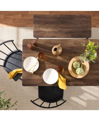 4-Piece Dining Kitchen Table Set w/ 2 Spindle-Back Chairs, Bench