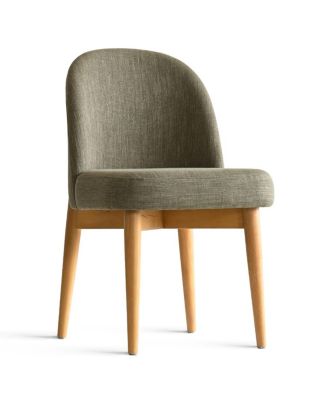 3-Piece Round Dining Table Set, 35" Wood-Look Pedestal Table with Fabric Upholstered Chairs for Small Kitchens