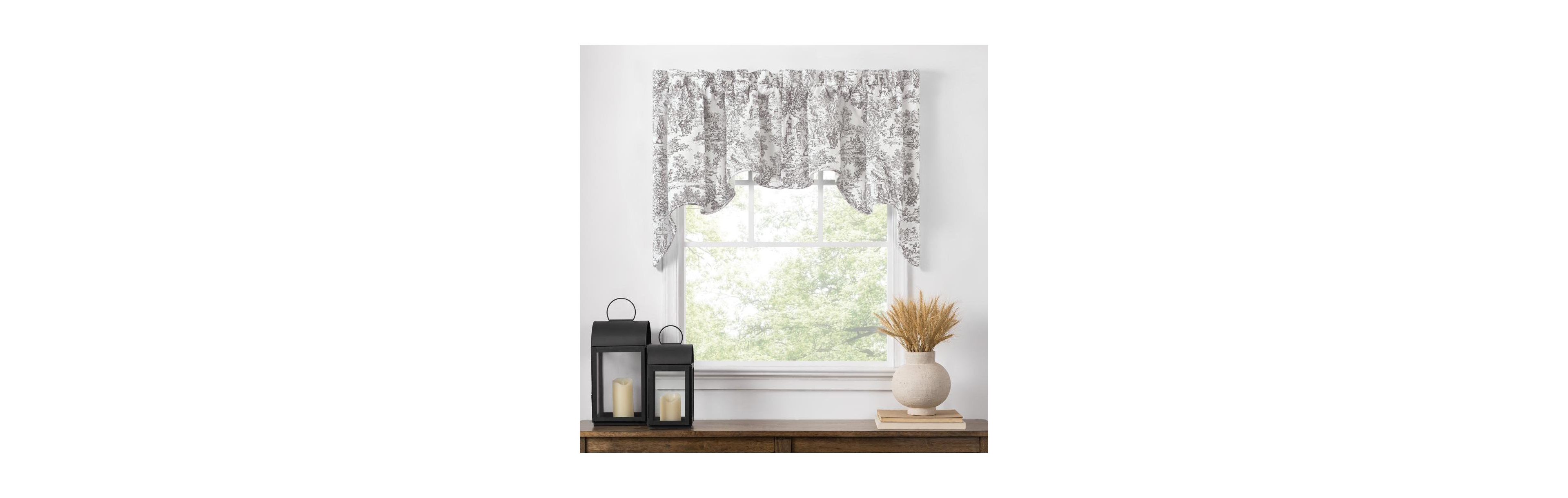 Ellis Curtain Victoria Park Toile High Quality Classic Print Swag Lined Empress Window Valance