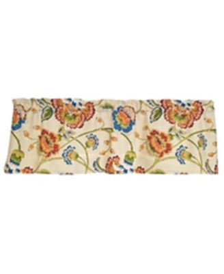 100% Cotton High Quality Moira Tailored Window Valance with 1.5" Rod Pocket 50" W X 12" L Multi