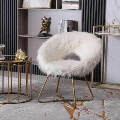 Streamdale Faux Fur Upholstered Accent Chair
