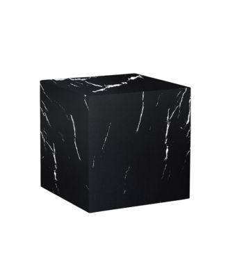 Streamdale 15.7" Black Marble MDF Coffee Table Luxurious Living Room Accent