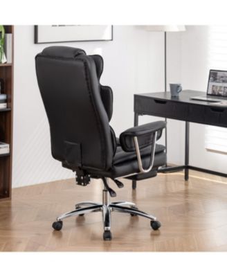Streamdale Executive Chair with Footrest, Leather & Ergonomic