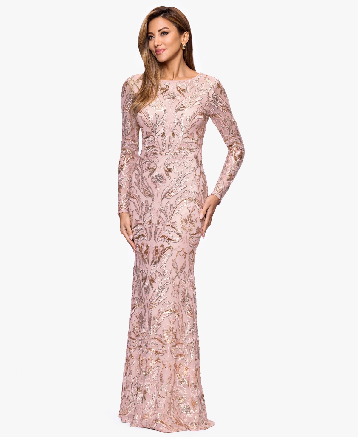 Xscape Women's Sequinned Embroidered Evening Gown