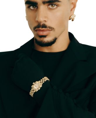 Men's Atmosphere Swiss Quartz 18k Gold-Plated Stainless Steel Watch, 30mm