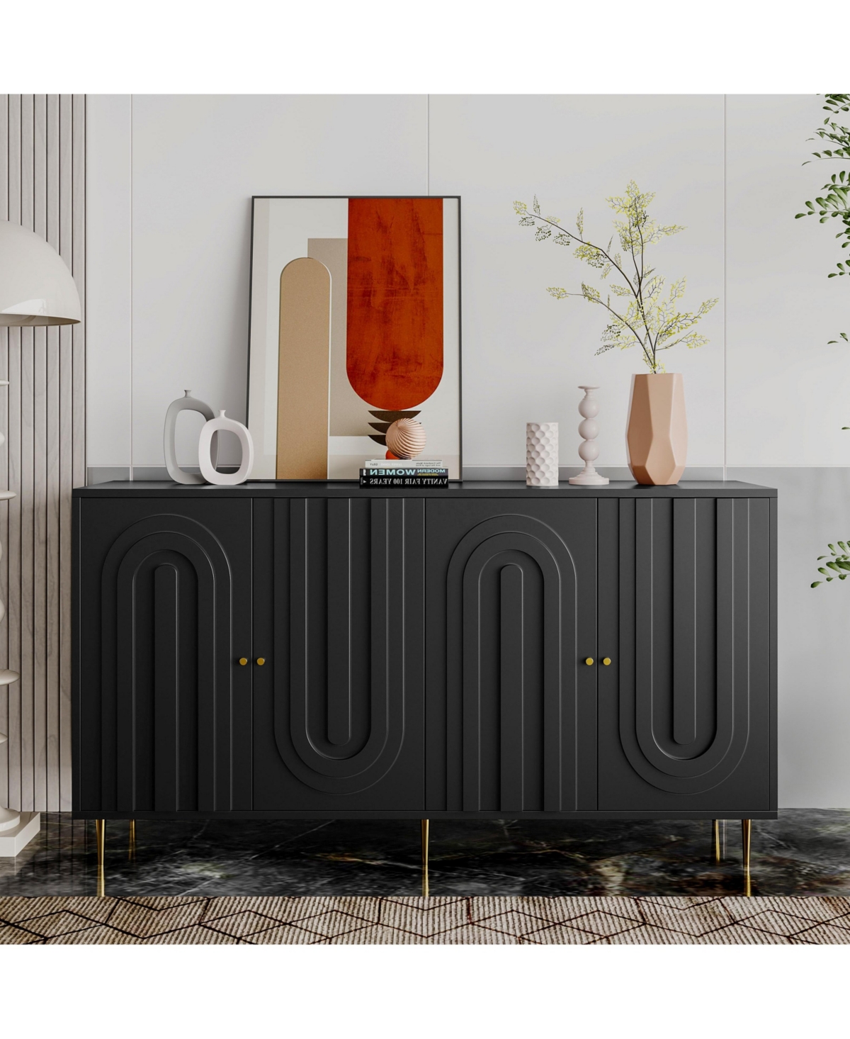 Lovmor Minimalist Mdf Cabinet with Euro Hinges