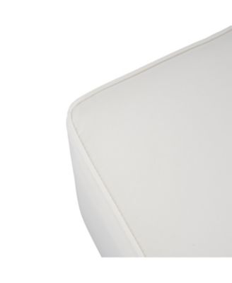 Upholstered Square Ottoman, Cream