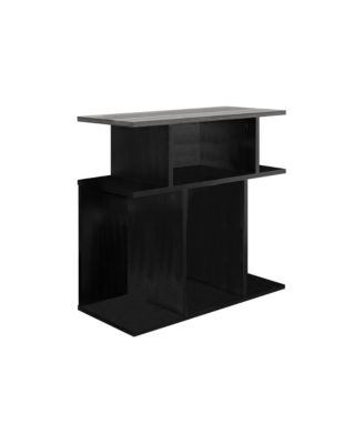 Accent Table, Side, End, Nightstand, Lamp, Living Room, Bedroom, Black And Grey Laminate, Contemporary, Modern