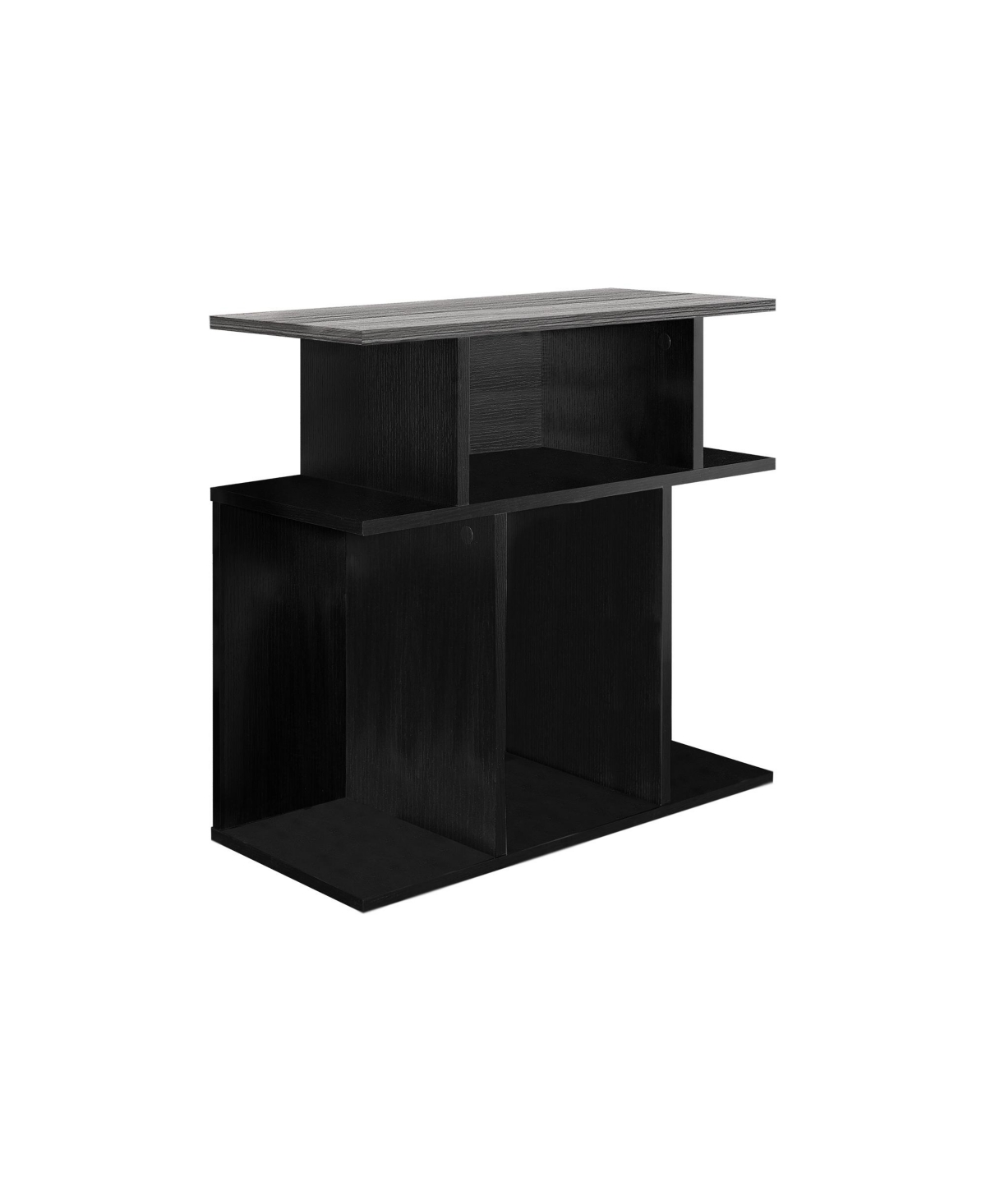 Lovmor Accent Table, Side, End, Nightstand, Lamp, Living Room, Bedroom, Black And Grey Laminate, Contemporary, Modern