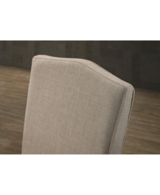 Antique Gray Finish Upholstered Nailhead Dining Chair, Set of 2