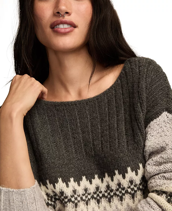 Women's Fair Isle Long-Sleeve Sweater - thumbnail 4