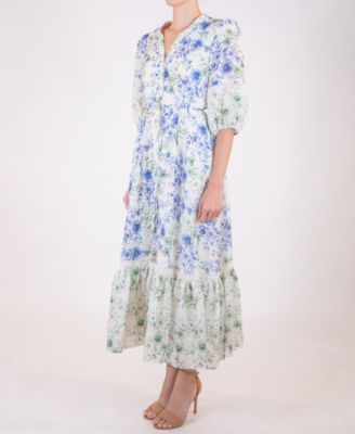 Women's Floral Button-Front Dress