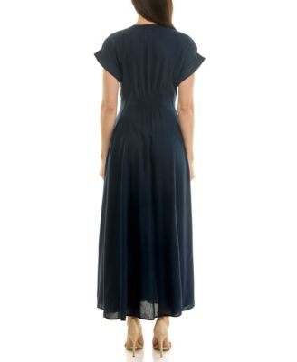 Women's Button-Front A-Line Dress