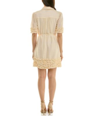 Women's Ruffle Detail Shirt Dress