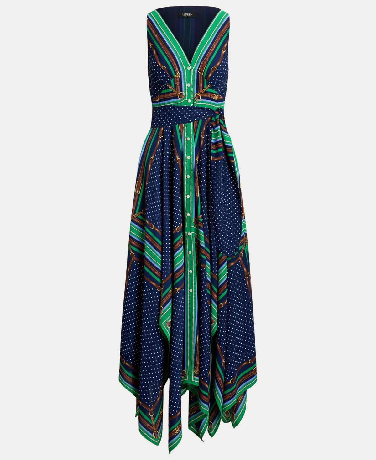 Lauren Ralph Women's Polka-Dot Print Dress